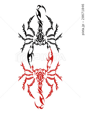 民族調の蠍のイラスト素材