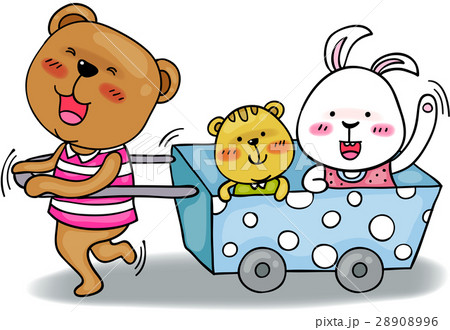 リヤカーのイラスト素材