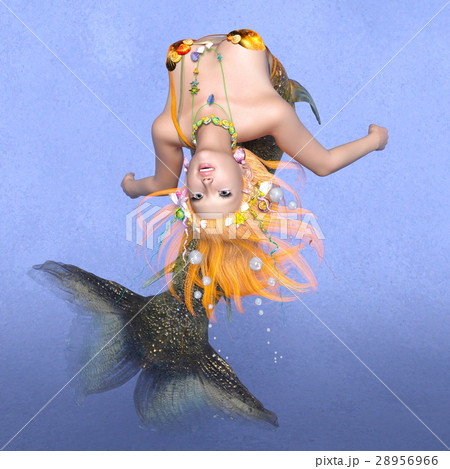 人魚 尾びれのイラスト素材