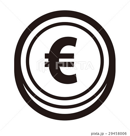 モノクロ 白黒 コイン 硬貨のイラスト素材