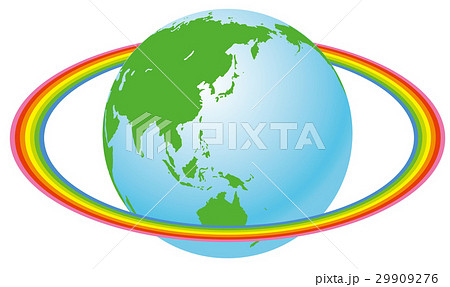 地球 虹 虹の輪 虹と地球のイラスト素材 地球 虹 虹の輪 虹と地球のイラスト素材