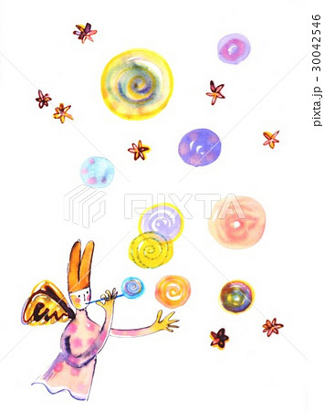 天使 エンジェル シャボン玉 かわいいのイラスト素材 - PIXTA
