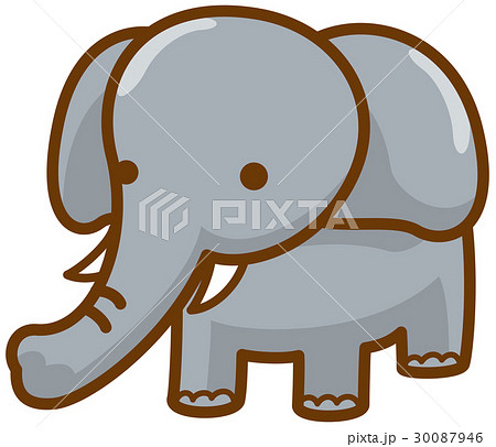 象 陸上動物 イラスト アジアの写真素材 Pixta