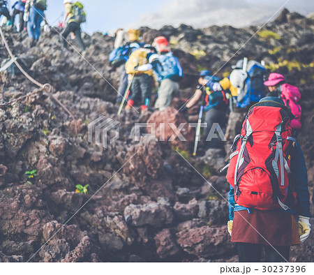 富士登山の写真素材