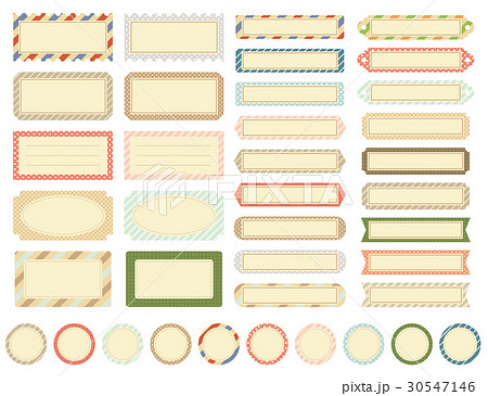 飾り枠 フレーム ラベル 枠のイラスト素材