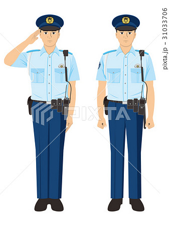 警察官 おまわりさん 制服のイラスト素材