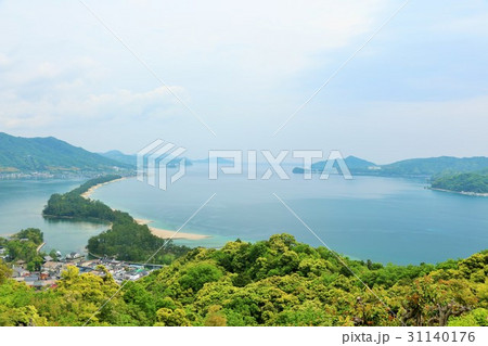 海 入り江 天橋立 京都府の写真素材