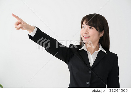 ビジネスマン ビジネス 指をさす 未来の写真素材