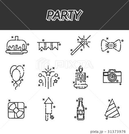 Party Icons Setのイラスト素材 31373976 Pixta