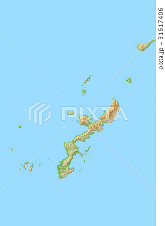 Cg 3dcg 地形 沖縄のイラスト素材