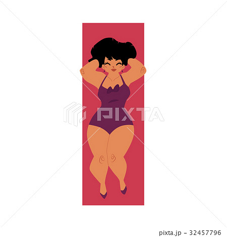 ぽっちゃり 白人の写真素材