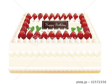 四角ケーキのイラスト素材