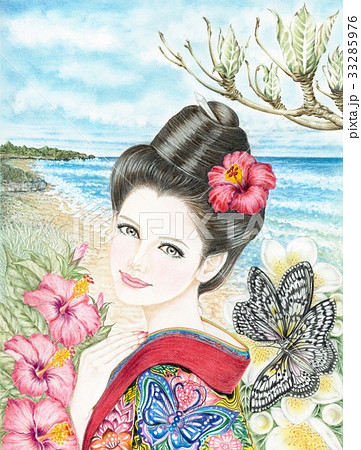 専用　画　美人画　原画　手描きイラスト　水彩画　和装　正月 専用 画 美人画 原画 手描きイラスト 水彩画 和装 正月 専用 手描き