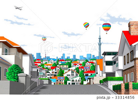 坂道のイラスト素材