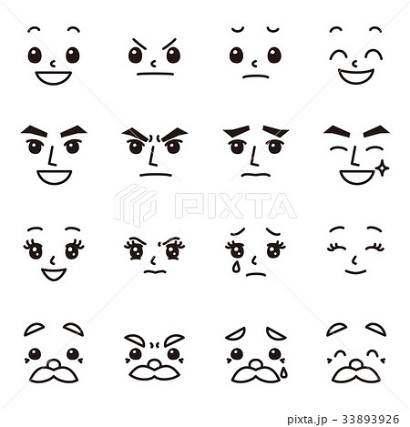 困り眉毛の写真素材