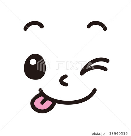 いたずらっ子 顔のイラスト素材