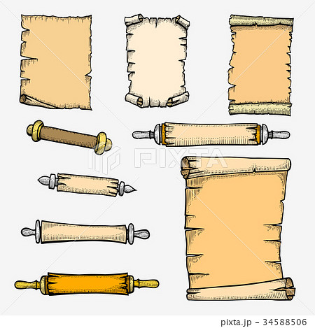 巻物 デザインの写真素材