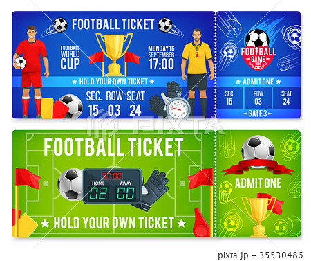 サッカー チケット 券 テンプレートのイラスト素材 - PIXTA