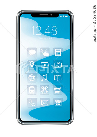 本体 クリップアート スマホ スマートフォンの写真素材