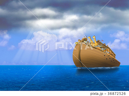 ノアの方舟のイラスト素材