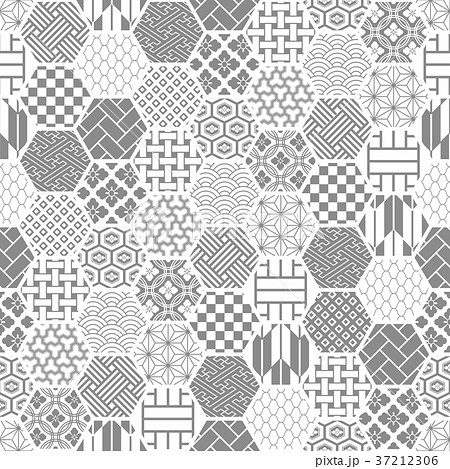 ヘキサゴン 六角形 ベクター パターンのイラスト素材