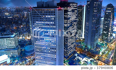 東京 立体 街並 高層ビルのイラスト素材