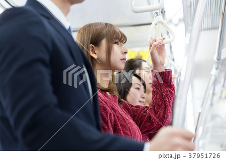 満員電車の写真素材