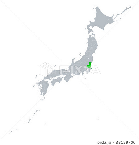 ベクター 茨城県 地図 茨城のイラスト素材