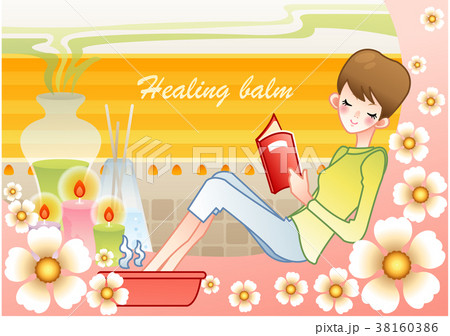 足浴のイラスト素材