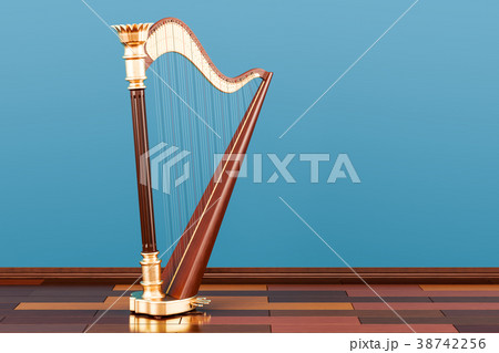 音楽 ハープ 竪琴 金のイラスト素材 - PIXTA