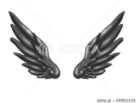 天使 悪魔 かわいい 羽根のイラスト素材