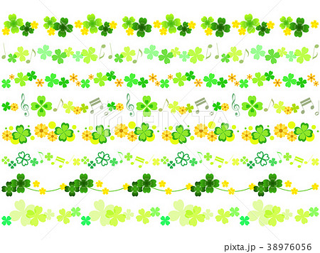 クローバー 四つ葉 四つ葉のクローバー ラインのイラスト素材