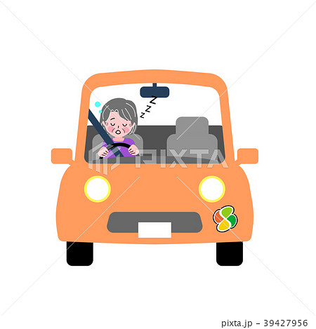 居眠り運転のイラスト素材