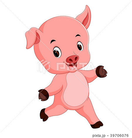 ぶた ブタ 豚 面白いのイラスト素材