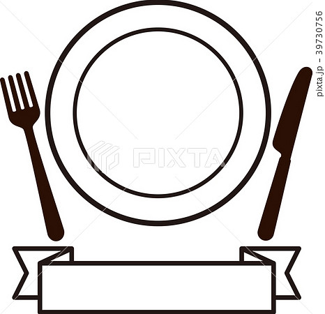 食器 ナイフ フォーク 皿のイラスト素材
