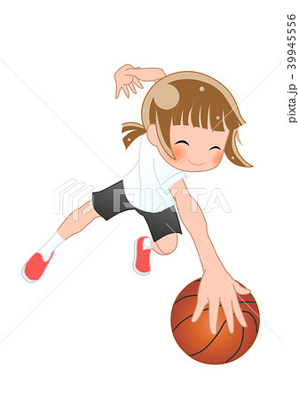 女子バスケ ドリブルの写真素材