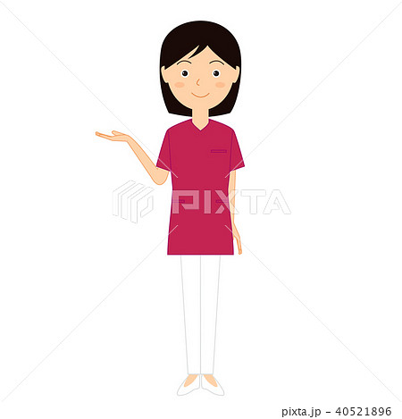 女性 かわいい 看護師 全身のイラスト素材