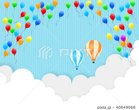 気球 風船 熱気球 飛ぶのイラスト素材
