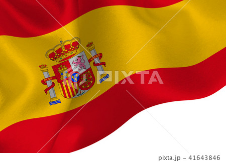 スペイン国旗 スペイン 国旗 旗のイラスト素材