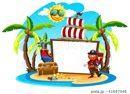 海賊 キャプテン 船長 のぼりのイラスト素材