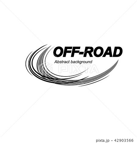 タイヤ跡 痕 タイヤ シルエット タイヤ痕 オートバイのイラスト素材