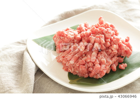 ミンチ肉の写真素材