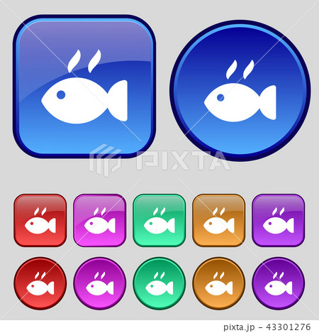 Fried fish line icon, food and sea, grilled fish sign, vector