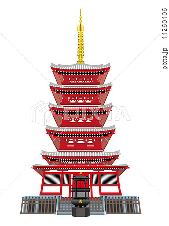 五重塔のイラスト素材 Pixta