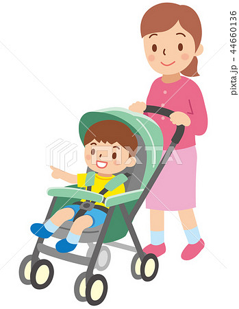 赤ちゃんバギーのイラスト素材