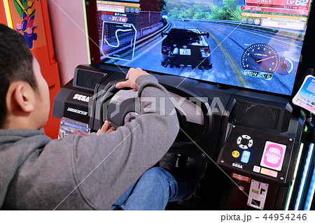 レースゲーム ゲーム ゲームセンター 娯楽の写真素材 レースゲーム ゲーム ゲームセンター 娯楽の写真素材