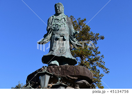 ヤマトタケル銅像 兼六園の写真素材