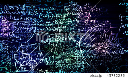 黒板 方程式 式 数式のイラスト素材