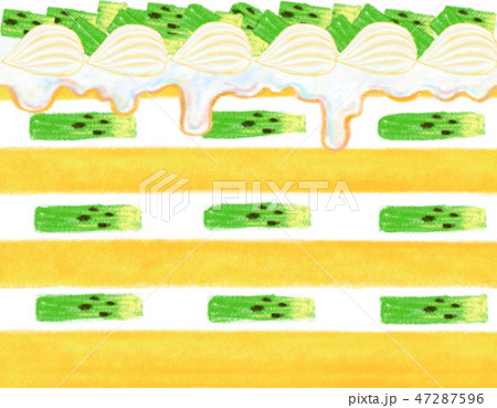 フルーツケーキの断面のイラスト素材