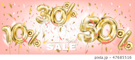 パーセント バルーン 風船 数字のイラスト素材